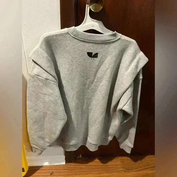 NWT IRO Paris Lusse Pleated Crewneck Sweatshirt Top Mixed Gray Grey S - Picture 4 of 7